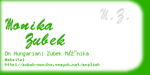 monika zubek business card